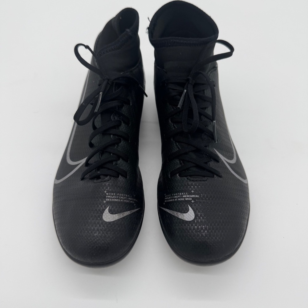 Nike Mercurial Superfly 7 Academy MG Kids Black Silver Soccer Cleats \